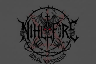design a demonic black metal logo
