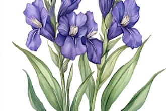 design vector botanical illustrations of flowers