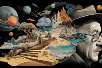 create surrealism illustration design