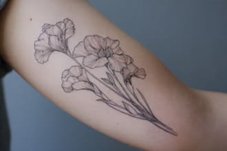 design a stunning minimalist linear tattoo for you