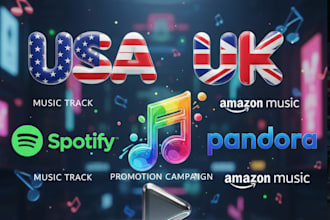 do USA, UK spotify pandora music amazon music promotion, music track promotion