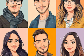 draw cartoon vector portrait from your photo