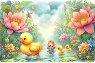 whimsical watercolor children art for your project