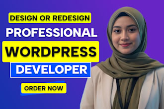 build wordpress website development, design redesign, clone, customize wordpres