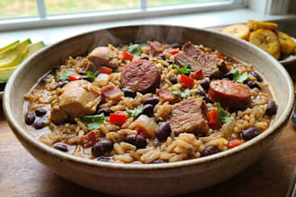 cook rice and beans