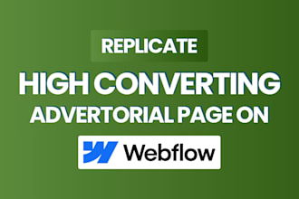 clone high converting webflow advertorial page