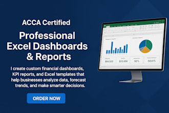 create professional excel financial dashboards and KPI reports