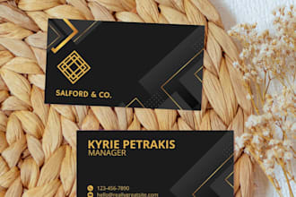 create a unique double sided business card design