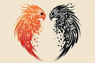 create a tribal tattoo for arm or back