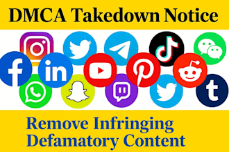 takedown harassing remove copyright mass reports facebook youtube instagram dmca