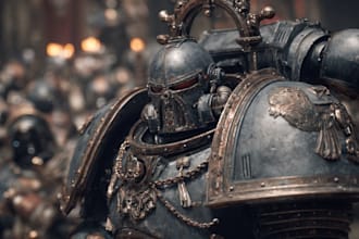made a warhammer 40k character from your imagination