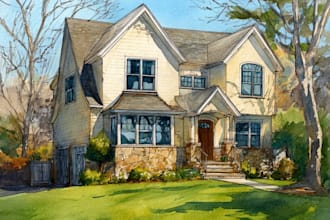 turn your home into watercolor painting