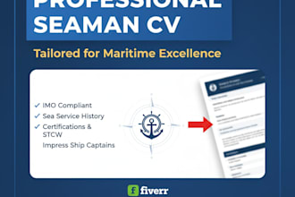 create a professional seaman CV or marine resume