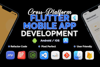 do flutter mobile app development andriod ios app development flutter developer