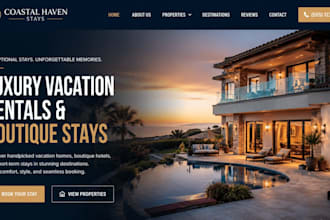 design wix vacation rental website short term airbnb hotel booking website