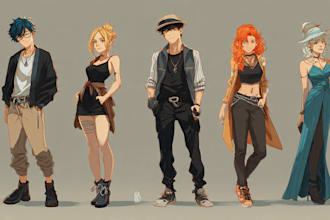 draw anime style characters commission