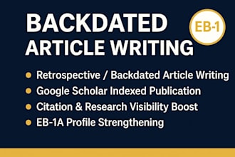 write, publish and backdate research article on google scholar indexed journals