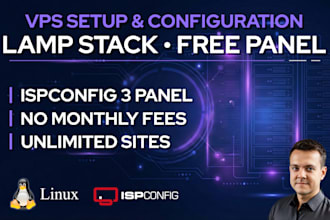 install and configure lamp stack and ispconfig 3 on your vps