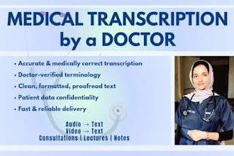 provide professional medical transcription