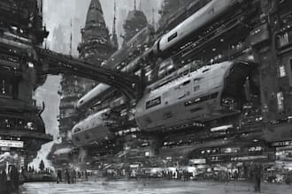 creative photorealistic science fiction illustration