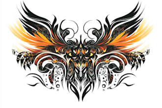 create polynesian full sleeve tribal tattoo layout