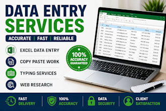 be your virtual assistant for data entry and data management