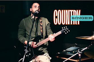 sing country song with perfect guitar, fiddle and banjo instrumentation session