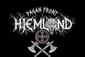 design hand draw a pagan black metal logo