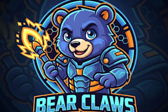 do gorilla fight with bear mascot logo with t shirt design
