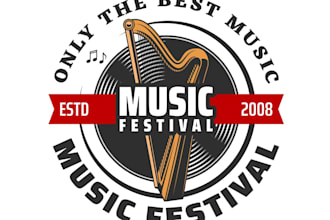 design professional musical logo with unlimited revision
