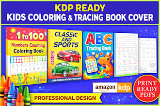 design kids coloring book, amazon KDP, printable, unique
