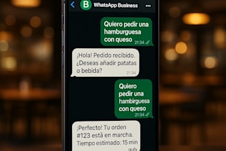 develop a smart whatsapp bot for orders and business automation