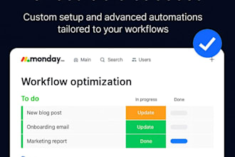 implemento e ottimizzo workspace monday com per operazioni aziendali in italiano