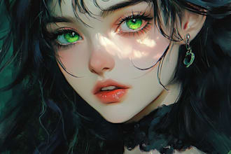 an anime or comic character