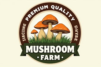 make eye catching mushroom logo design