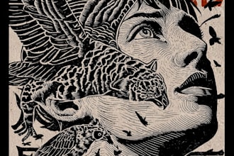 create your linocut or woodcut illustration