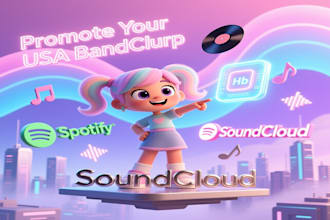 promote your USA bandcamp, spotify and soundcloud music for maximum exposure