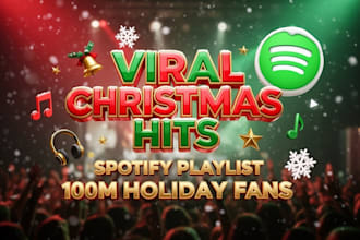promote viral christmas music spotify playlist to 100m holiday fanbase