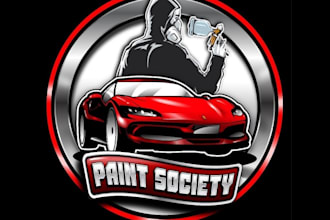 quality professional car paint logo with original concept