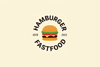 design high quality burger food logo
