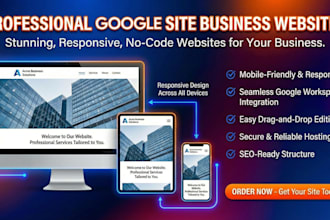 create a professional business website using google sites