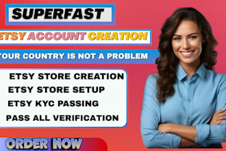 assist you in setting up your etsy seller account fully etsy account creation