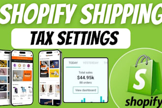 setup shopify shipping and tax settings for your store