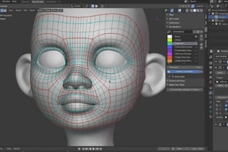 model rig fix retopology 52 arkit blendshape, iclone , vroid model, cc4, cc5,c4d