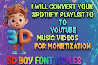 convert your spotify playlist to youtube music videos for monetization