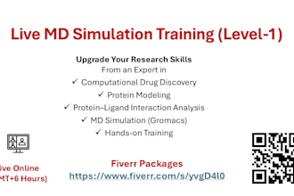 provide live zoom training on molecular dynamics simulation