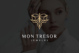 create modern luxury fashion, jewelry and clothing line logo