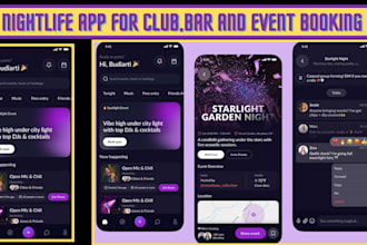 develop nightlife app, club finder app, event booking app, night adventure app