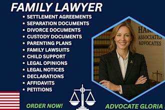 expertly draft divorce, custody, separation, and family law documents
