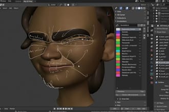 create 52 arkit blendshapes, vrchat avatar, cc4, facial controlbox, vroid, mmd